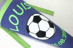 Mobile Preview: Zuckertüte mit Fußball blau